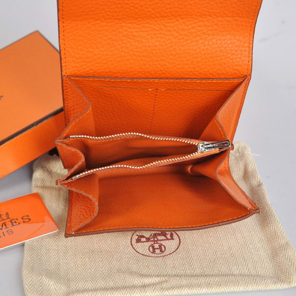 Cheap Fake Hermes Constance Wallets Togo Leather A608 Orange - Click Image to Close